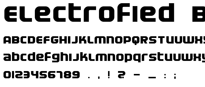 Electrofied Bold font